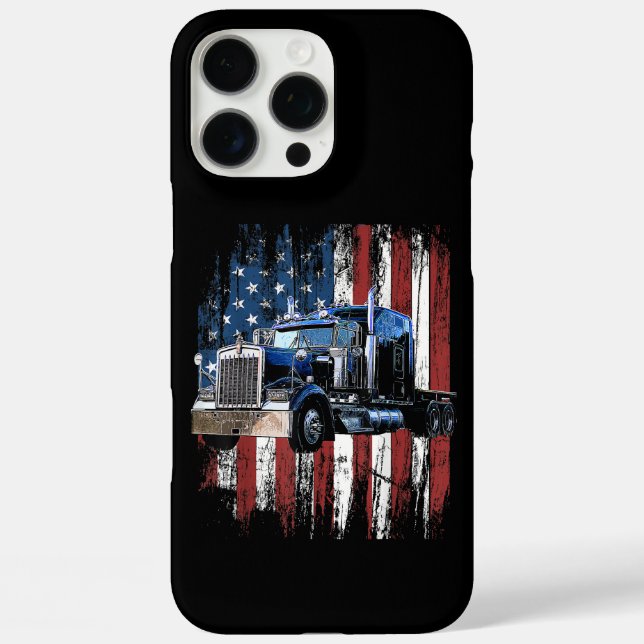 Trucker American Flag Truck Driver Truck Driver Gi Case-Mate iPhone Case (Back)