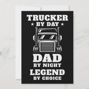 Trucker and Dad - Hero on the Road and at Home Invitation