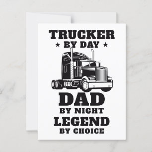 Trucker and Dad - Hero on the Road and at Home Postcard