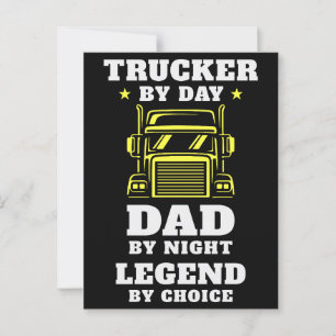 Trucker and Dad - Hero on the Road and at Home Postcard