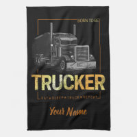 Trucker Born To Be Truck Retro Driver Vintage