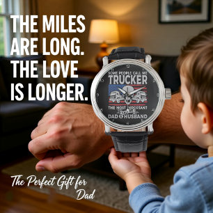 Trucker, Dad, Husband, American Skull Watch