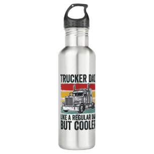 Trucker Dad Like a Regular Dad But Cooler Shirt_1 710 Ml Water Bottle