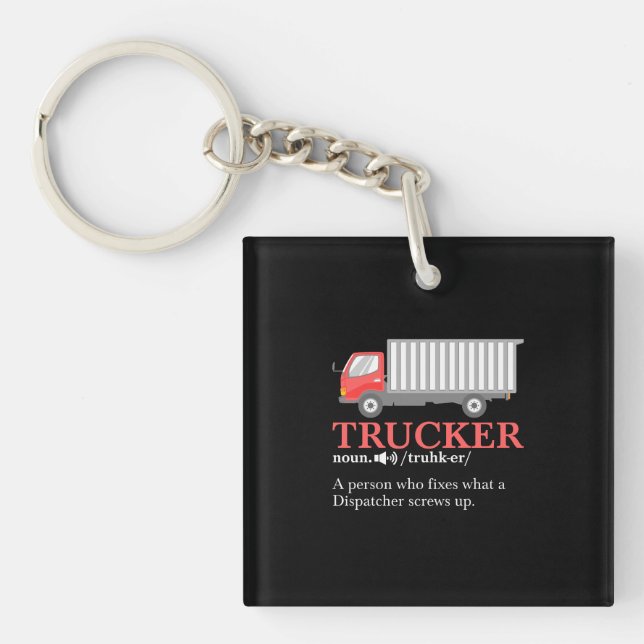 Trucker Definition Key Ring (Front)