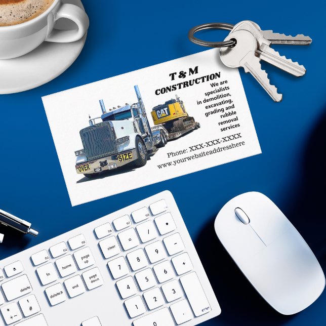 Trucker Demolition Construction Hauling Business Card (Creator Uploaded)