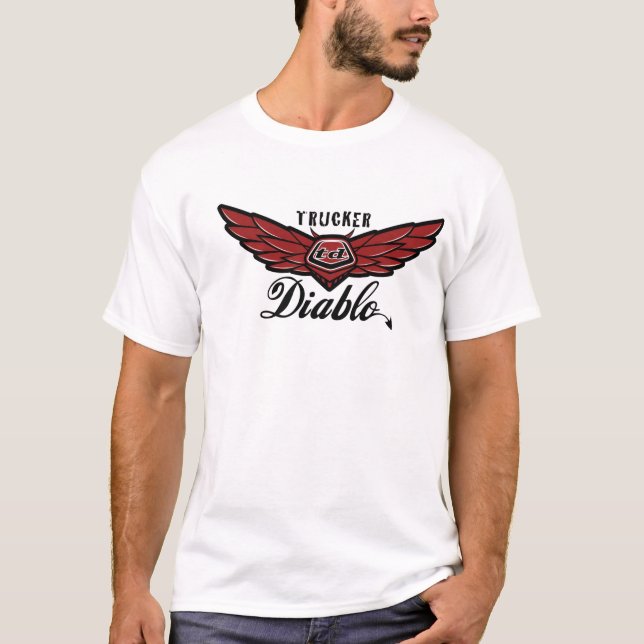 TRUCKER Diablo - T SHIRT - Customised with Back Pr (Front)