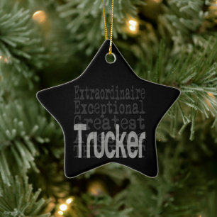 Trucker Extraordinaire Ceramic Tree Decoration