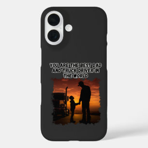 Trucker Father Son Bond Family Road Love Design iPhone 16 Case
