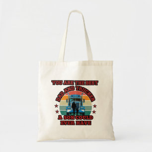 Trucker Father Son Bond Road Family Love Design Tote Bag