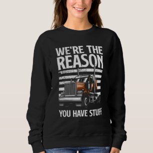 Trucker For Men Women Semi Truck Driver Sweatshirt