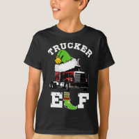Trucker Gifts Christmas Elf 18 Wheel Tractor Trail