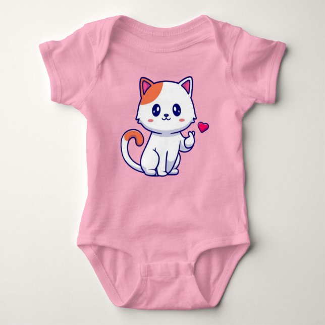 Trucker Hat Baby Bodysuit (Front)