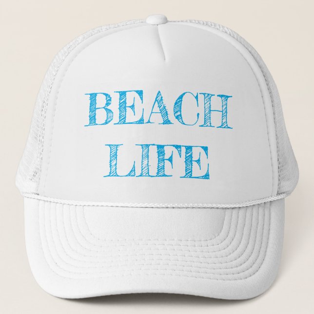 Trucker Hat; Beach Life; Turqoise Hat (Front)