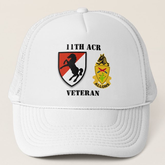 trucker hat for a 11th ACR veteran (Front)