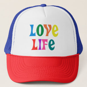 Trucker Hat Love Life Hippie Style