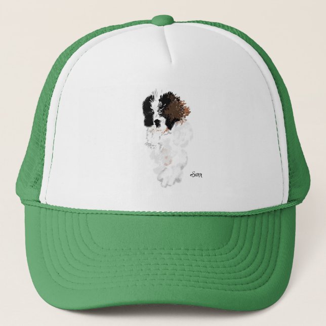 Trucker Hat : Saint Bernard Dog (Front)