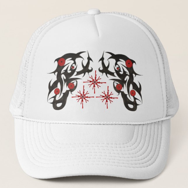 Trucker Hat, Trucker Hat tribal & stars tribal (Front)