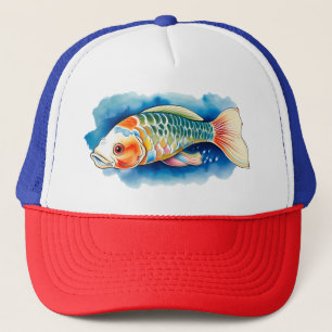Trucker Hat - Watercolor Series: Koi Fish