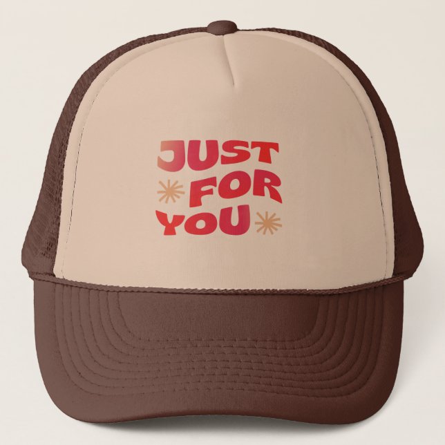 Trucker Hat, White and Black Hat (Front)