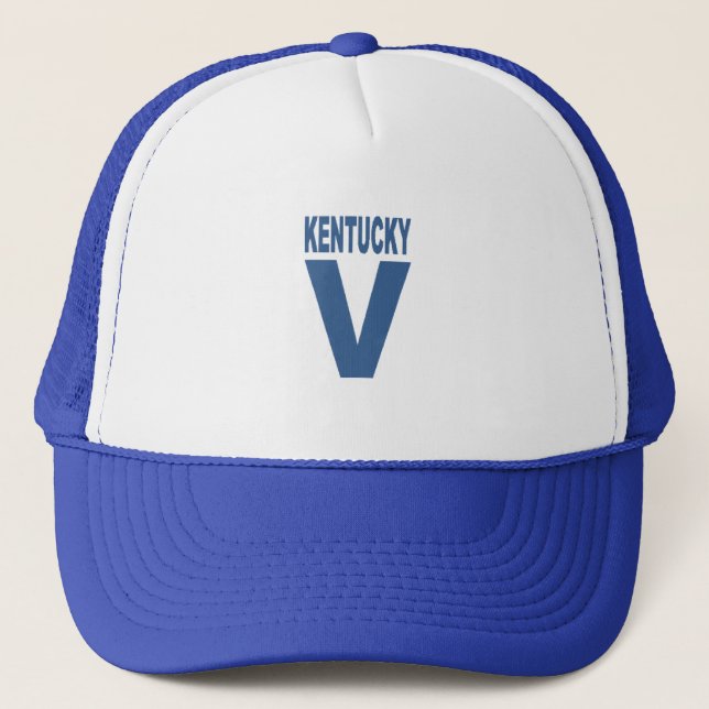 Trucker Hat white royal KENTUCKY  VICTORY (Front)