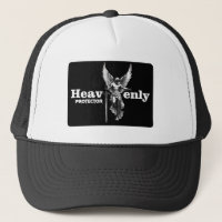 Trucker Hat with Angel Print - Celestial Protector