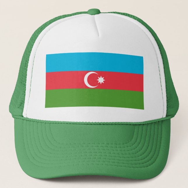 Trucker hat with flag of Azerbaijan (Front)