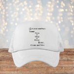 Trucker Hat Your Design or Photo Upload<br><div class="desc">Easily create with this customisable template that lets you upload your artwork directly from your device! Use Zazzle’s tools to personalise further with images, and text. The possibilities are limitless for personal use, business needs, or special occasions like weddings. If you need assistance customising your design or wish to explore...</div>