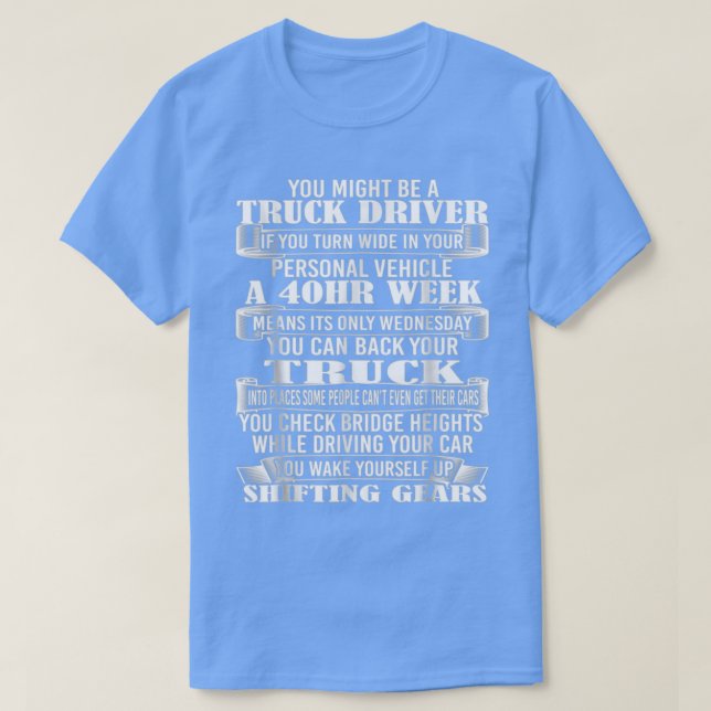 Trucker Ideas Truck Drivers 2 T-Shirt (Design Front)