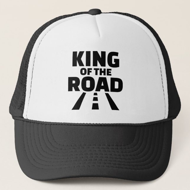 Trucker king of the road trucker hat (Front)