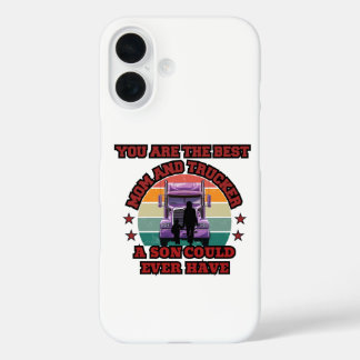 Trucker Mother Son Bond Family Road Love Design iPhone 16 Case