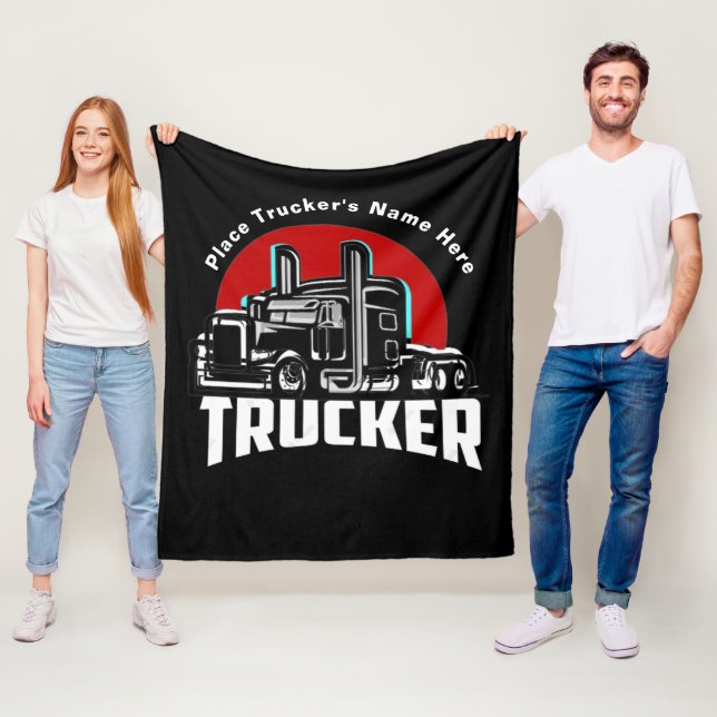 Trucker Personalised Gift Blanket (In Situ)