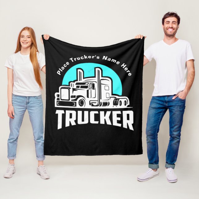 Trucker Personalised Gift Blanket (In Situ)