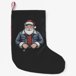 Trucker Santa Claus Funny Truck Driving Christmas  Small Christmas Stocking