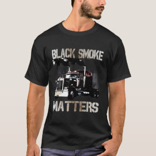 Trucker Tractor Trailer 18 Wheeler Design On Back T-Shirt