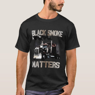 Trucker Tractor Trailer 18 Wheeler On Back T-Shirt
