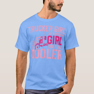 Trucker Truck Driver Girl Vintage Trucker Girl Lik T-Shirt