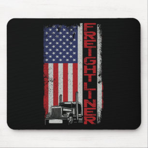 Trucker Truck Driver Halloween Pun Vintage Usa Ame Mouse Pad