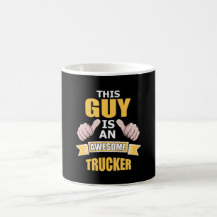 Trucker Truck Driver Love Trucks Funny Gift Idea Coffee Mug