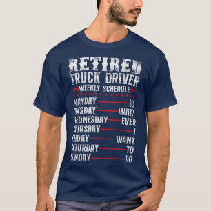 Trucker Truck Driver Retired Vintage Retired Truck T-Shirt