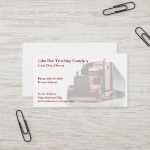Trucker Trucking Business Card