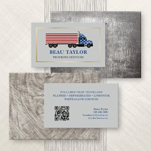 Trucker Trucking Patriotic Business Card