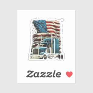 Trucker US American Flag For Patriotic Truck Drive