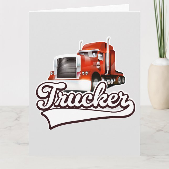 Trucker vintage logo card (Front)