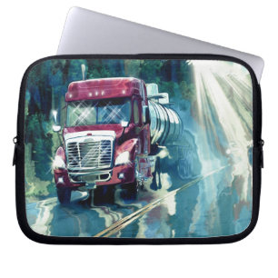 Truckers Big Rig Heavy Transport Gift Laptop Sleeve