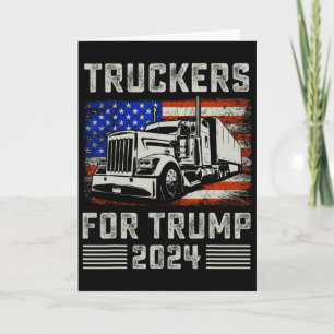 Truckers For Trump American Flag - Trump Vintage F Card