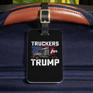 Truckers For Trump Presidential Election Vintage Luggage Tag