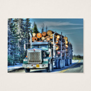 Truckers Freight Company Logging Truck Biz Card