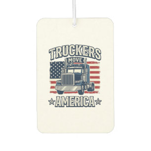 Truckers Move America Vintage Truck Shirt Design_1 Car Air Freshener
