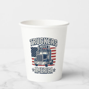 Truckers Move America Vintage Truck Shirt Design_1 Paper Cups