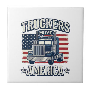 Truckers Move America Vintage Truck Shirt Design_1 Tile